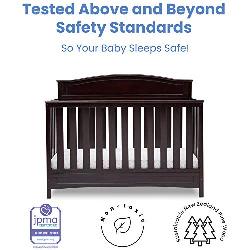 Delta Children Emery Deluxe 6 in 1 Convertible Crib Sarah Healy Sleep